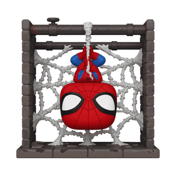 Pop! Deluxe Spider-Man (Hanging from Web), Image 1
