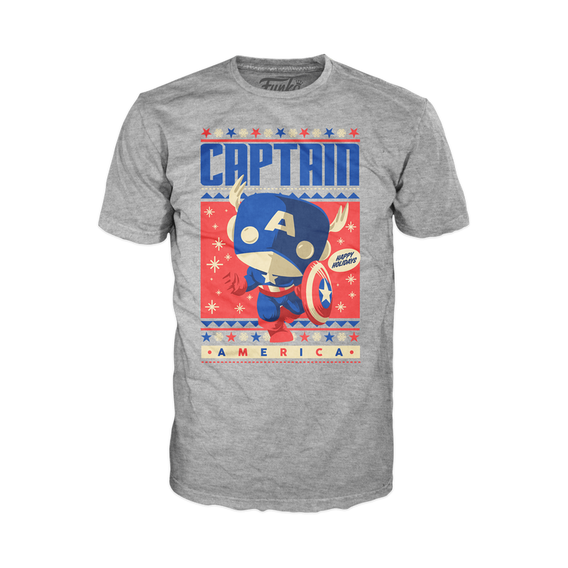 Captain America Christmas Sweater Tee, , hi-res view 1