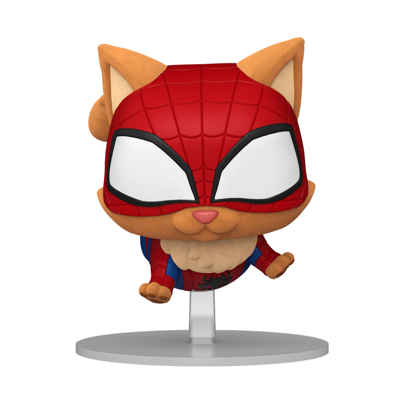 Pop! Spider-Cat (Flocked) with Pop! Protector, , hi-res view 1