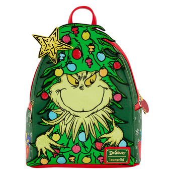 Dr. Seuss How the Grinch Stole Christmas! Tree Light Up Plush Mini Backpack, Image 1
