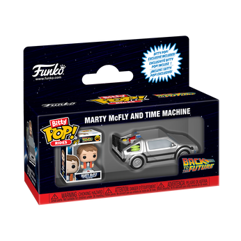 Bitty Pop! Rides Marty McFly and Time Machine, Image 1