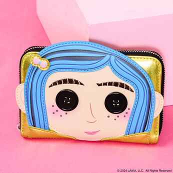 Coraline 15th Anniversary Laika Doll Metallic Cosplay Zip Around Wallet, , hi-res view 2