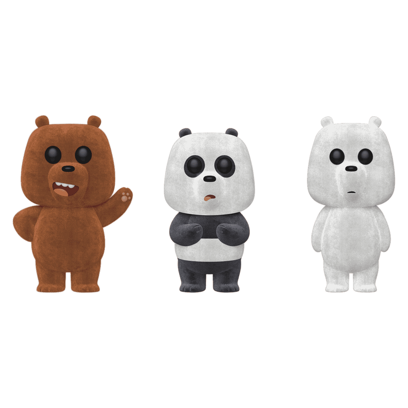 Pop! Grizz, Panda, & Ice Bear - 3 Pack (Flocked), , hi-res view 1