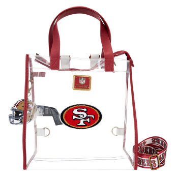 NFL San Francisco 49ers Clear Convertible Backpack & Tote Bag, Image 1