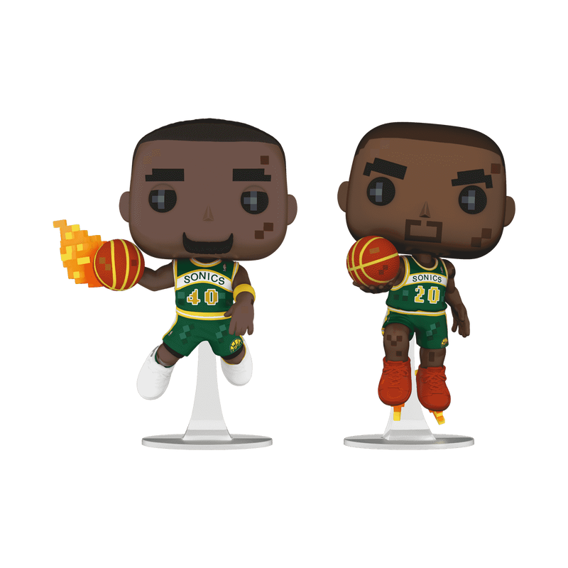 Pop! 8-Bit Shawn Kemp & Gary Payton 2-Pack | Funko Pop! 8-Bit Shawn Kemp & Gary Payton 2-Pack | Funko