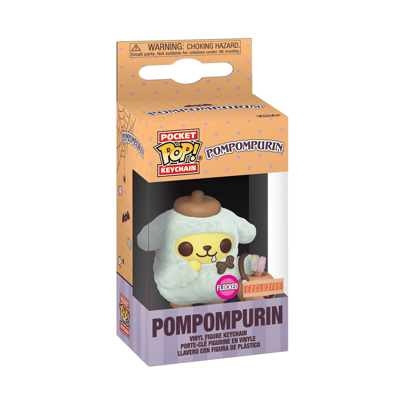 Pop! Keychain Pompompurin with Pumpkin Bucket (Flocked), , hi-res view 2