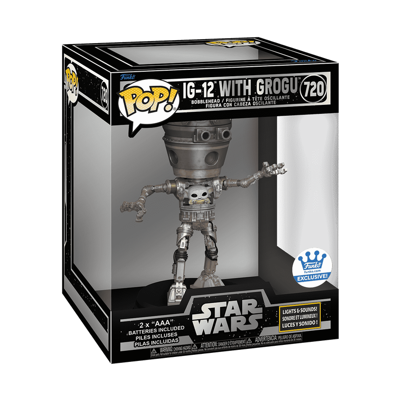 Pop! Deluxe Lights and Sounds IG-12 with Grogu, , hi-res view 2