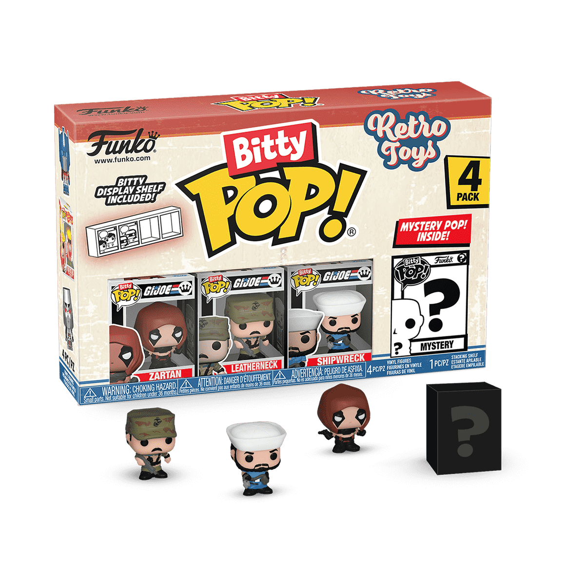 Набор из 4 фигурок Funko Bitty Pop! Retro Toys G.I. Joe, серия 3