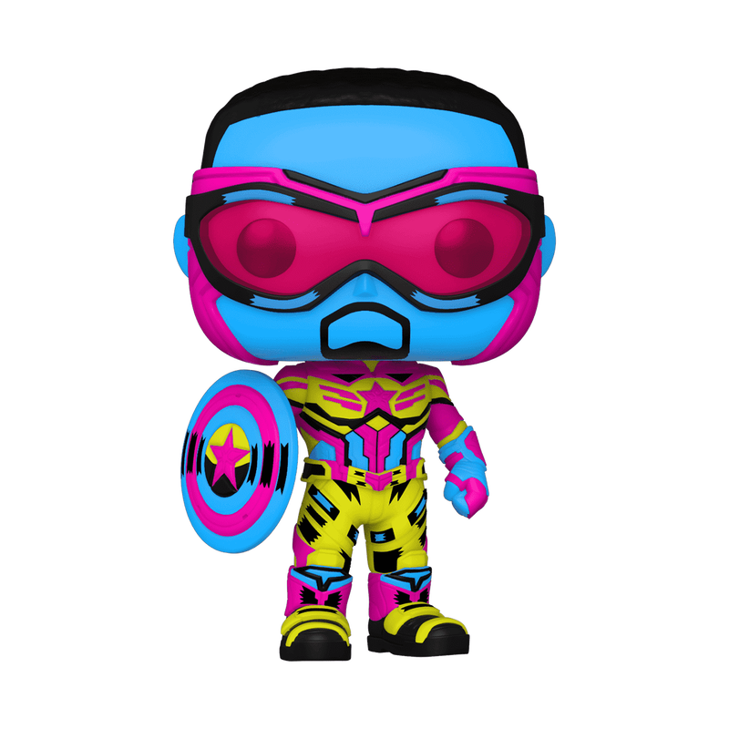 Pop! Captain America (Black Light), , hi-res view 1