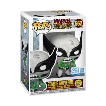 Pop! Zombie Wolverine (Black & White) (Glow), Image 2