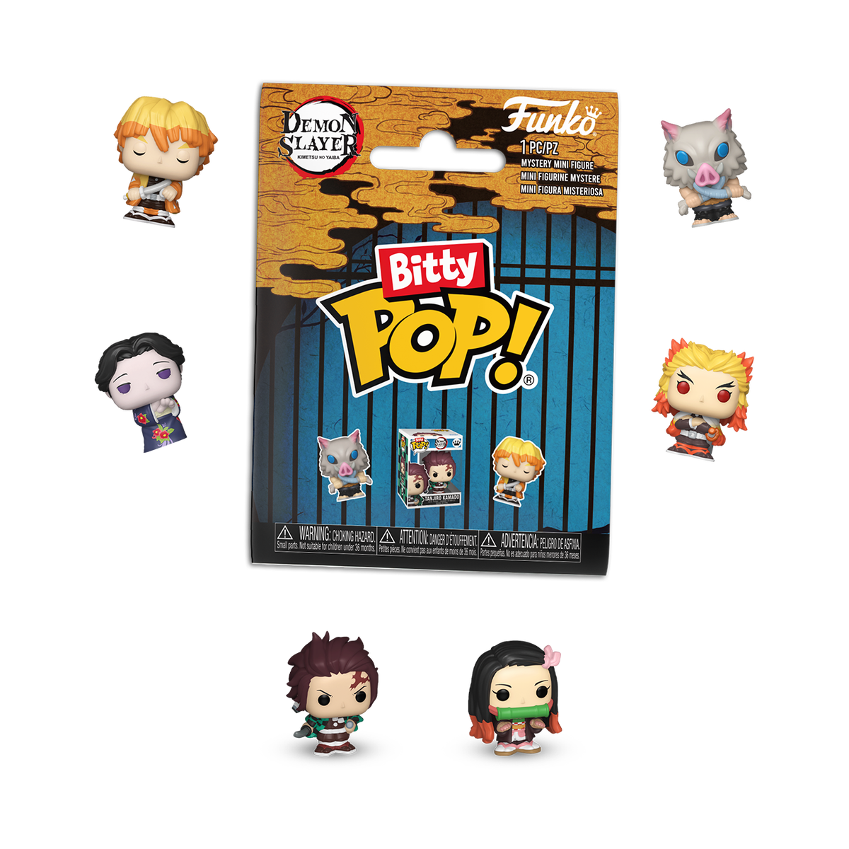 Детские фигурки Funko Bitty Pop! Singles Demon Slayer 12-Pack — фото 1