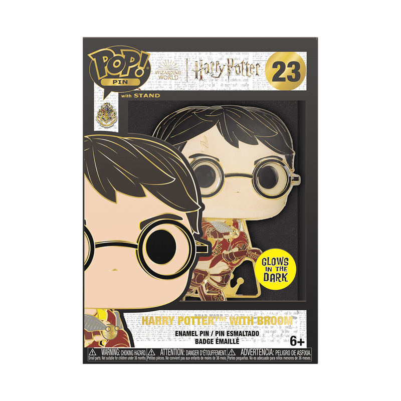 Pop! Pin Harry Potter with Broom (Glow), , hi-res view 1