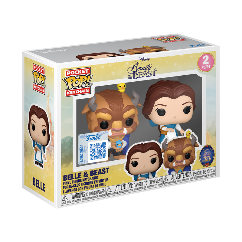 Pop! Keychain Belle & Beast 2-Pack, , hi-res view 2