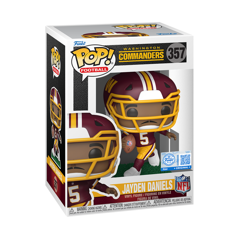 Pop! Jayden Daniels (Burgundy & Gold Jersey), , hi-res view 2