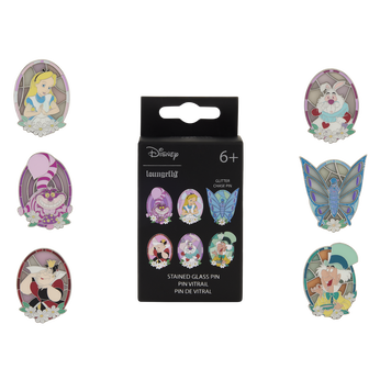 Alice in Wonderland Exclusive Stained Glass Mystery Box Pin, , hi-res view 1