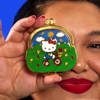 Sanrio Hello Kitty 50th Anniversary Coin Bag 3" Collector Box Pin, Image 2