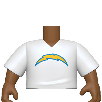 PY: Torso- ML SK5- VNeck(WH) Chargers, Image 1