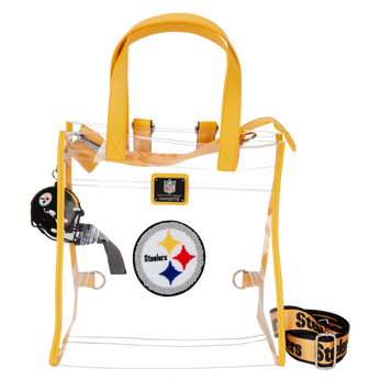 NFL Pittsburgh Steelers Clear Convertible Backpack & Tote Bag, Image 1