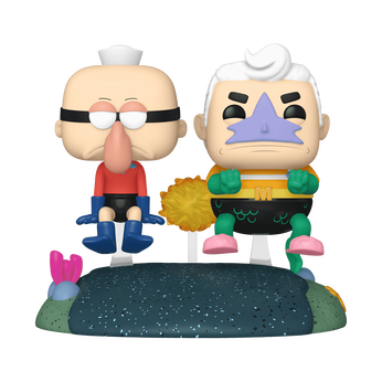 Pop! Rides Deluxe Mermaidman & Barnacleboy with Invisible Boatmobile, Image 1