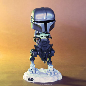 Pop! Rides Deluxe The Mandalorian with Grogu in Imperial Remnant AT-RT FWlifestyle1 view 2