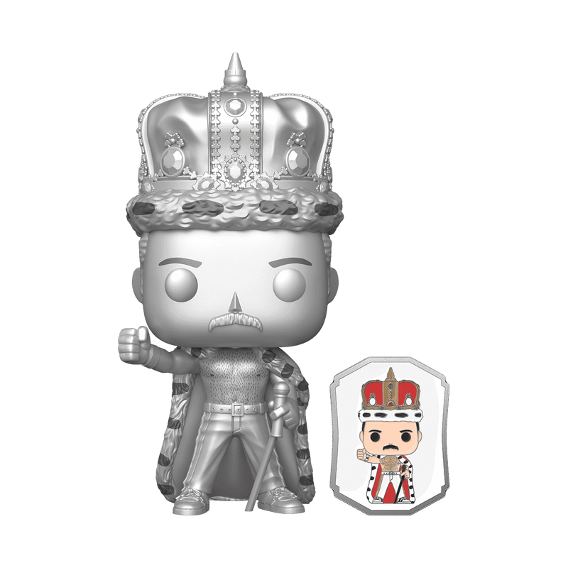 Pop! Freddie Mercury as King (Platinum) with Pin, , hi-res view 1