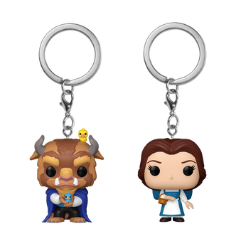 Pop! Keychain Belle & Beast 2-Pack, , hi-res view 1