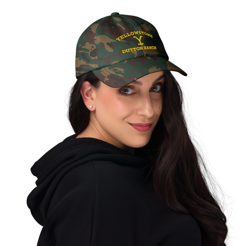 Yellowstone Dutton Ranch Green Camo Logo Hat, , hi-res view 3