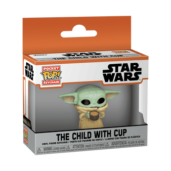 Pop! Keychain The Child with Cup, Image 2