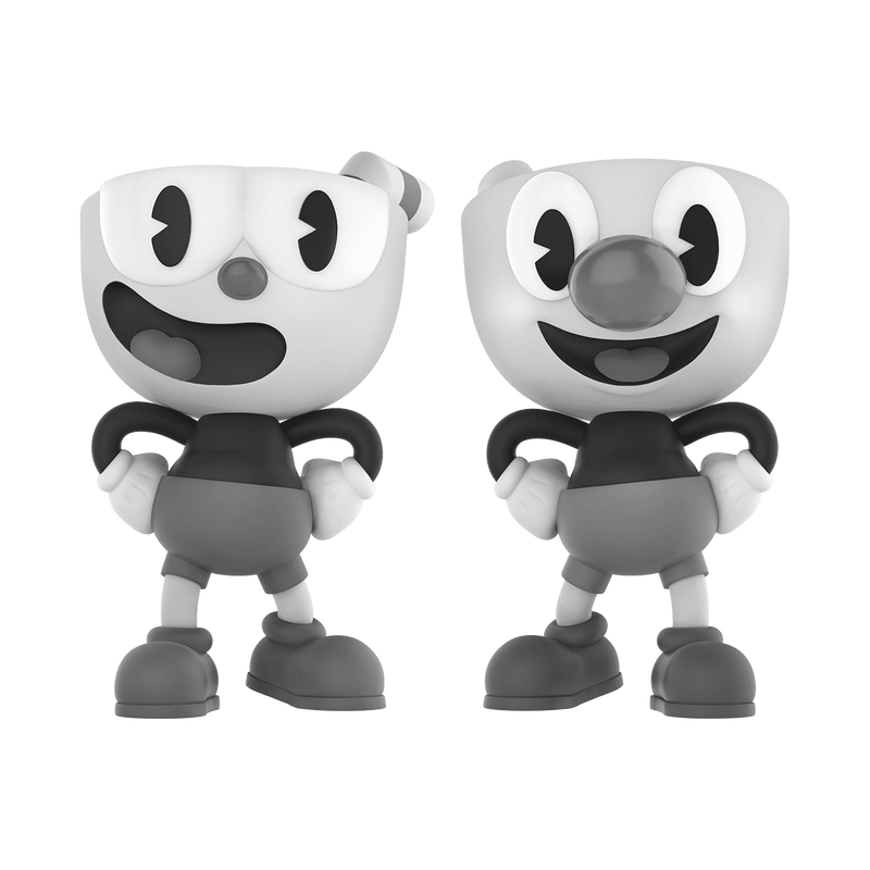 Black & White Cuphead & Mugman 2-Pack Vinyl Figure, , hi-res view 1