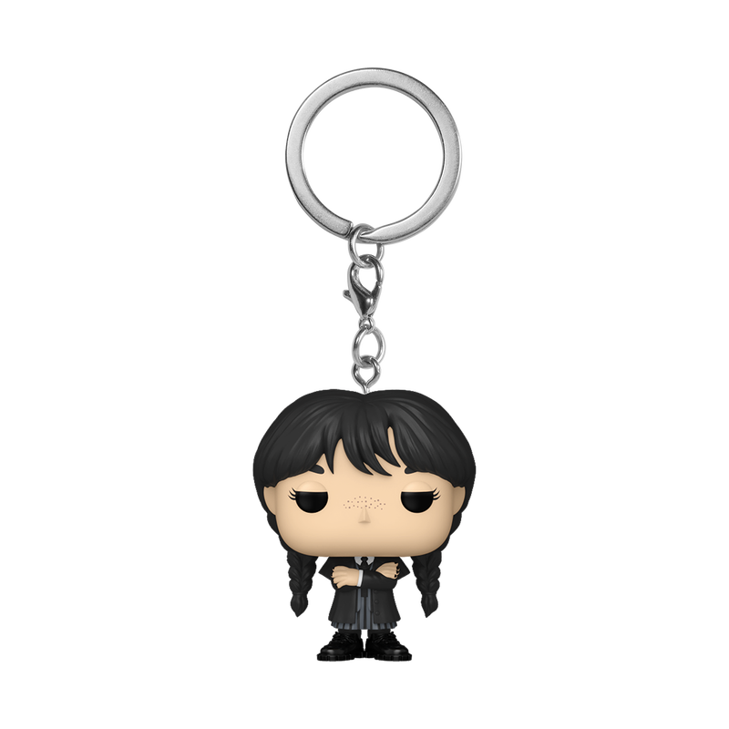 Pop! Keychain Wednesday Addams (Black Coat), , hi-res view 1