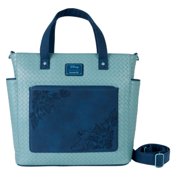 Stitch Embroidered Floral Convertible Backpack & Tote Crossbody Bag, Image 1