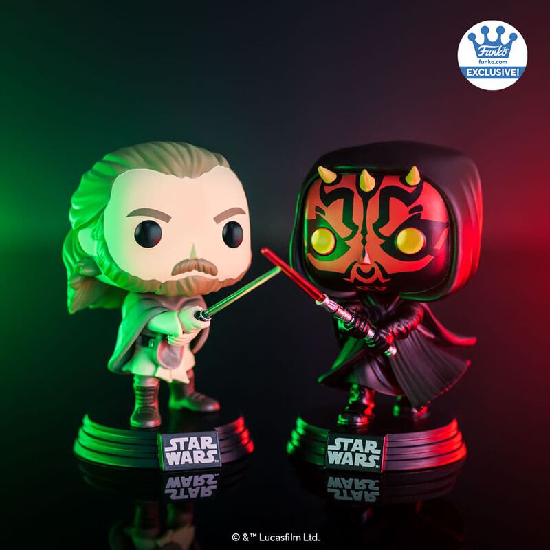 Pop! Qui-Gon Jinn vs. Darth Maul 2-Pack FWlifestyle1 view 2