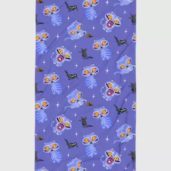 KPop Demon Hunters Derpy Tiger and Sussie Magpie Beach Towel, Image 1