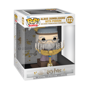 Pop! Deluxe Albus Dumbledore with Podium, Image 2