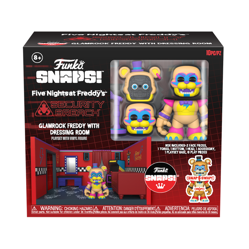 SNAPS! Glamrock Freddy with Dressing Room Playset, , hi-res image number 2