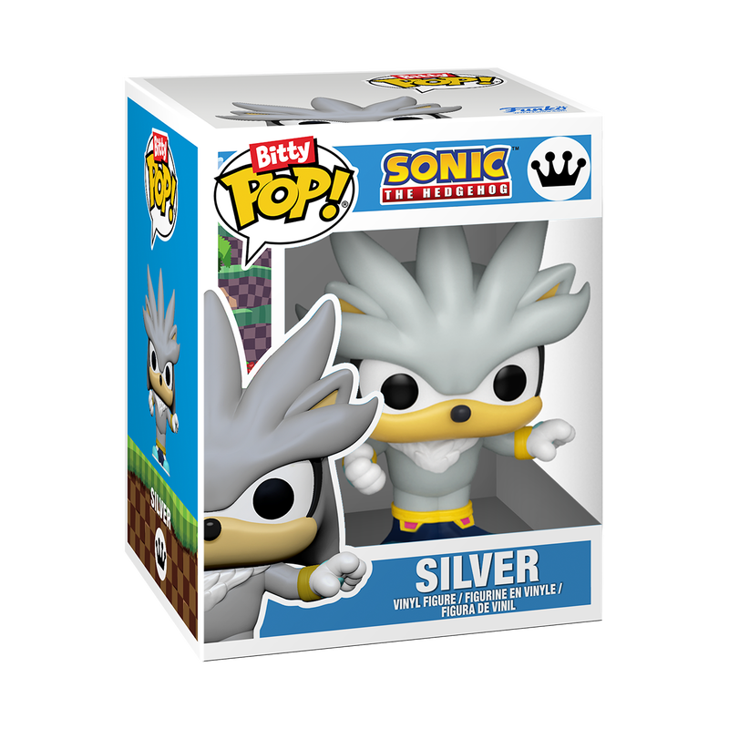 Bitty POP! Silver in its display box