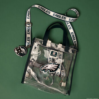 NFL Philadelphia Eagles Clear Convertible Backpack & Tote Crossbody Stadium Bag, Image 2