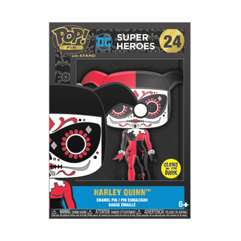 Pop! Pin Harley Quinn (Dia De Los DC) (Glow), Image 1