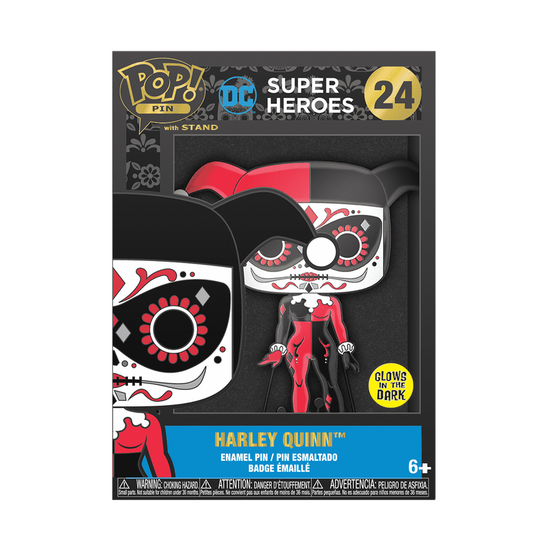 Pop! Pin Harley Quinn (Dia De Los DC) (Glow), , hi-res view 1