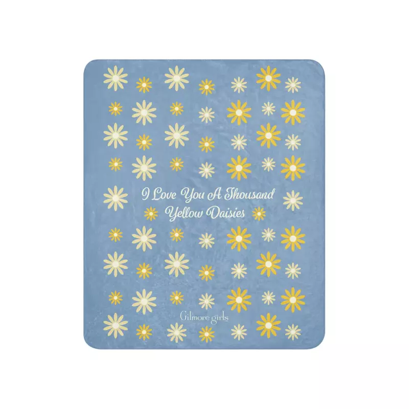 Gilmore Girls I Love You A Thousand Yellow Daisies Sherpa Blanket, , hi-res view 1