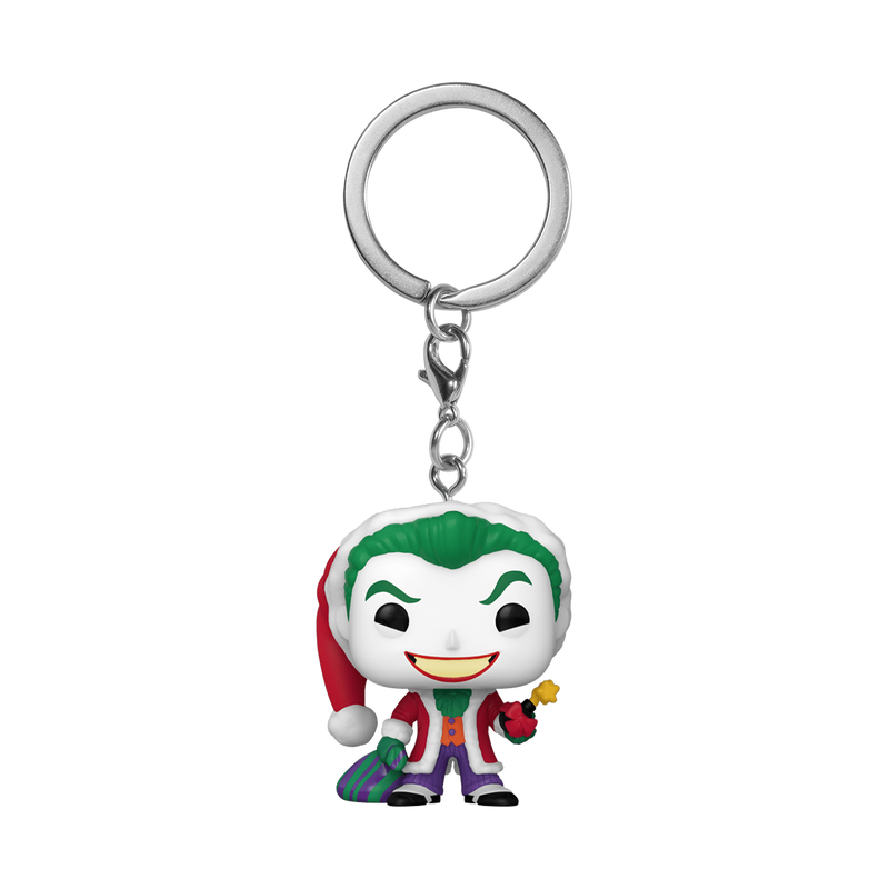 Pop! Keychain The Joker as Santa, , hi-res view 1