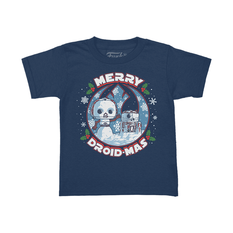 Snowmen C-3PO & R2-D2 Merry Droid-mas Kids Tee, , hi-res view 1