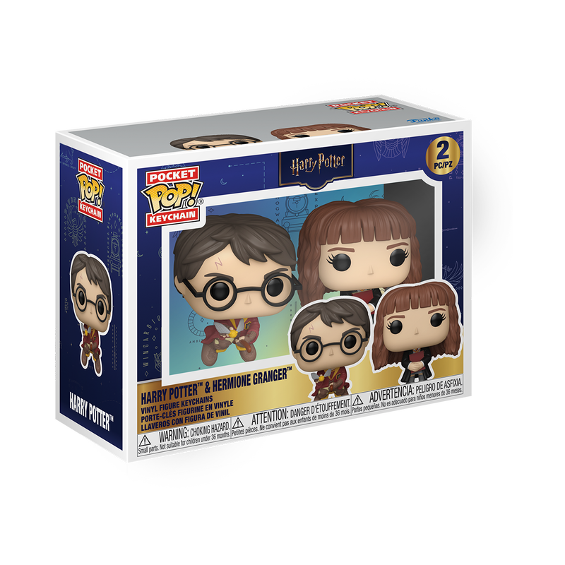 Pop! Keychain Harry Potter & Hermione Granger Face 2-Pack, , hi-res view 2
