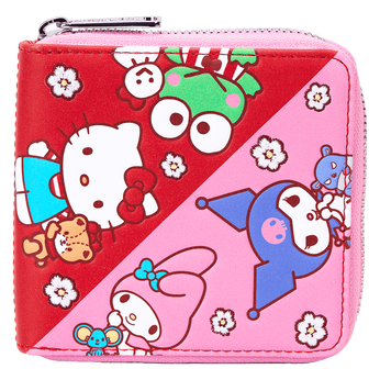 Sanrio Hello Kitty & Friends Color Block Zip Around Wallet, Image 1