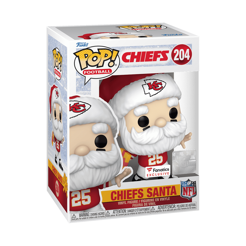 Pop! Chiefs Santa (Throwing) | From the Vault | Funko