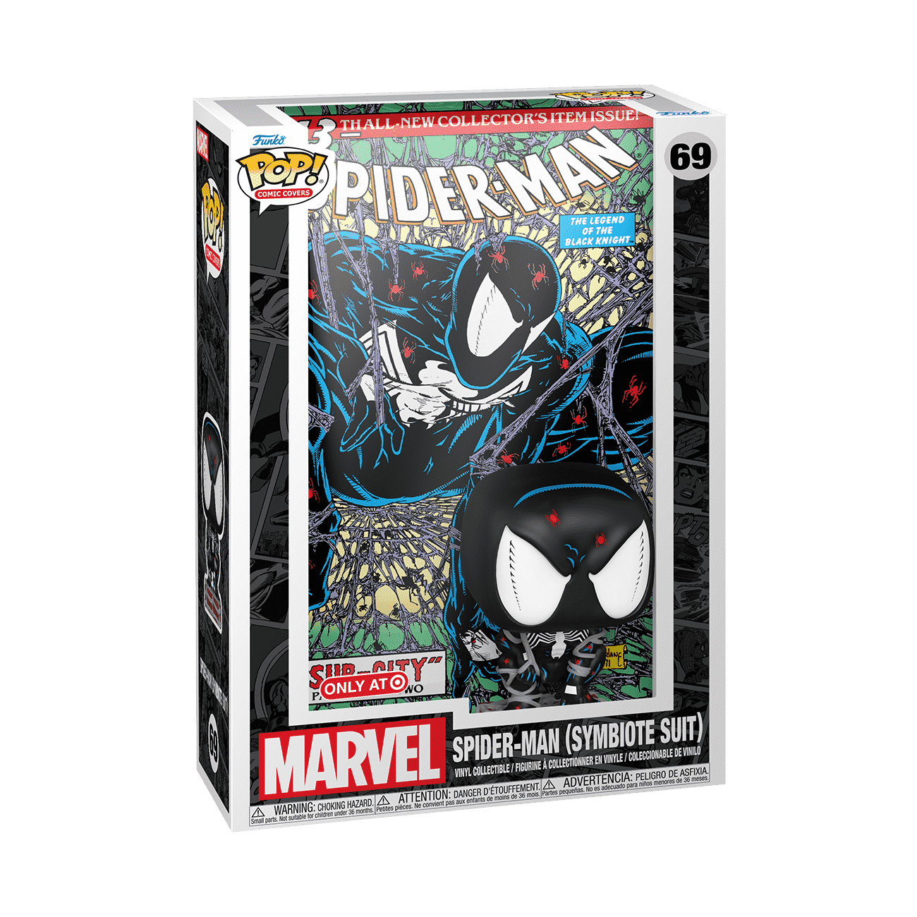 Funko POP! Marvel: Symbiote Spider-Man (schwarzes Kostüm) – 9,5 Cm Vinylfigur Mit Sammler-Box-Schutz