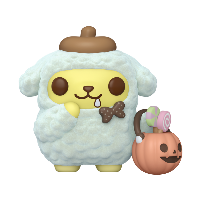 Pop! Pompompurin with Pumpkin Bucket (Flocked), , hi-res view 1