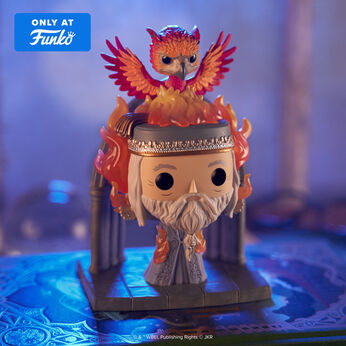 Pop! Deluxe Albus Dumbledore with Fawkes, Image 2