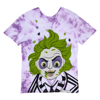Beetlejuice & Lydia Deetz Reversible Tie-Dye Unisex Tee, Image 1