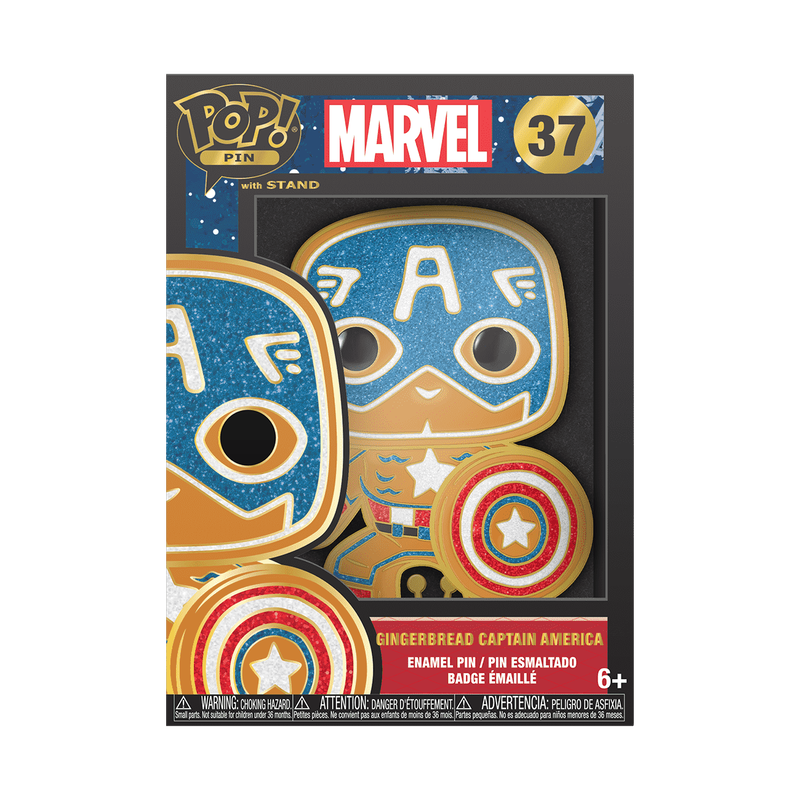 Pop! Pin Gingerbread Captain America, , hi-res view 1